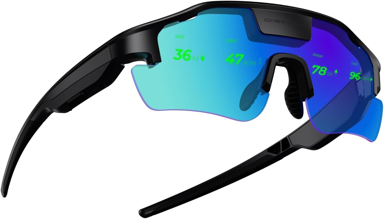 HUD Smart Sports Glasses — AR Display, AI Navigation, Heart Rate Monitor for Cycling & Hiking