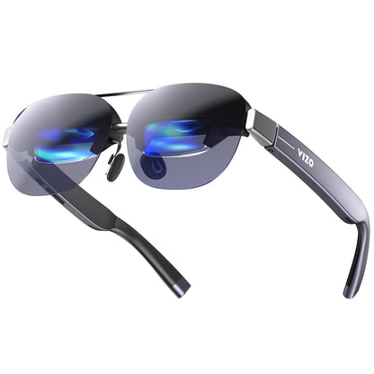 TOZO VIZO Z1 Pro AR Glasses 160" Virtual Screen, 1800 Nits, 120Hz Micro-OLED Display, 2D/3D, Dual Stereo Speakers, USB-C Plug, Detachable Frame, Lightest Portable Wearable Display for iPhone & Android