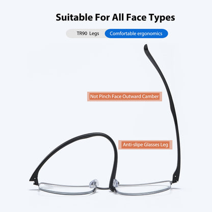 Photochromic Progressive Reading Glasses — Anti-Blue Light, UV400, Multifocal