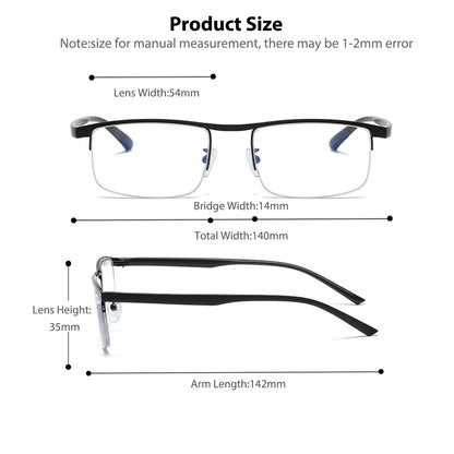 Photochromic Progressive Reading Glasses — Anti-Blue Light, UV400, Multifocal