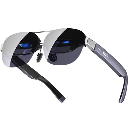 TOZO VIZO Z1 Pro AR Glasses 160" Virtual Screen, 1800 Nits, 120Hz Micro-OLED Display, 2D/3D, Dual Stereo Speakers, USB-C Plug, Detachable Frame, Lightest Portable Wearable Display for iPhone & Android
