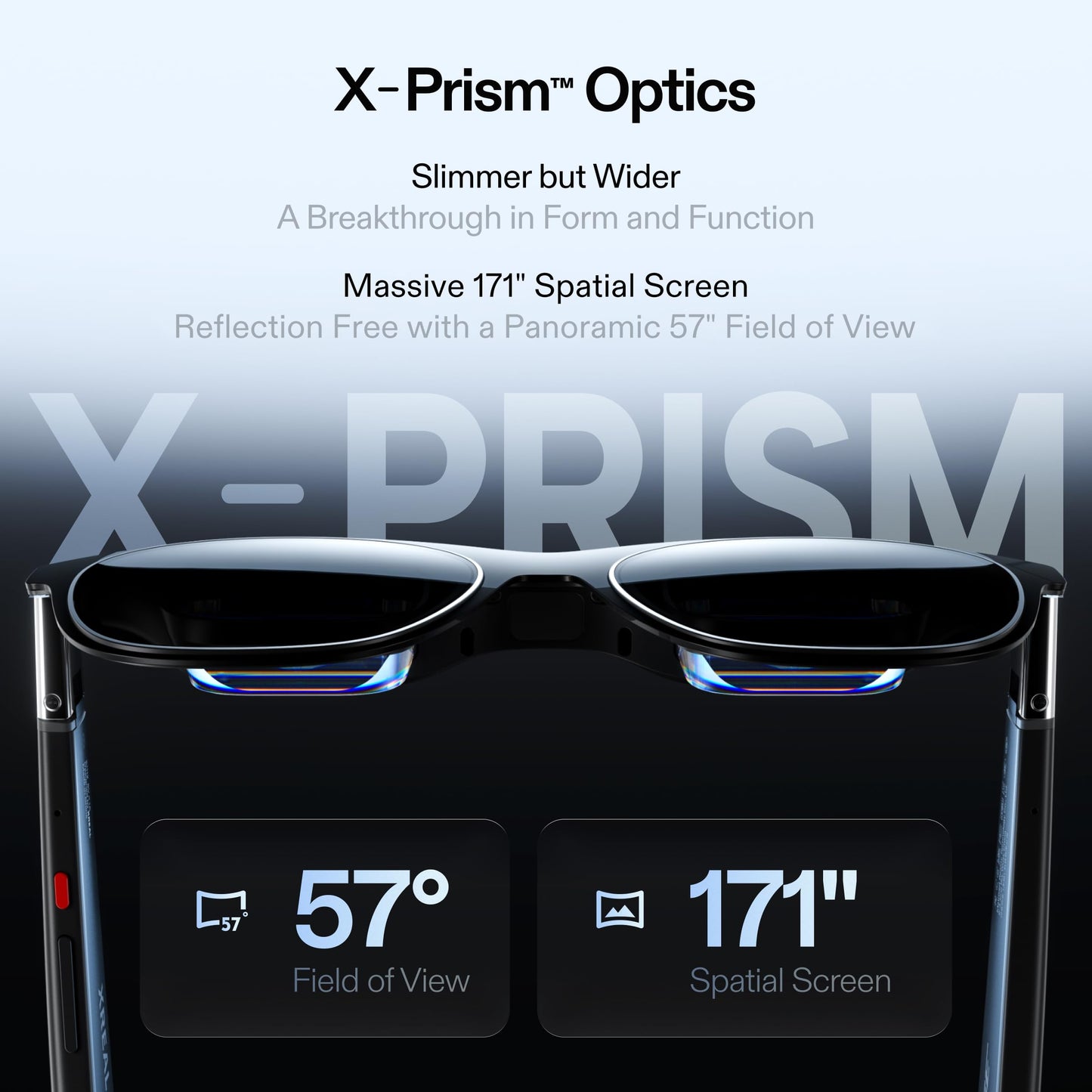 XREAL One Pro AR Glasses with X1 Chip, Native 3 DoF, X-Prism Optics, Real 3D, 57°FOV 171" 120Hz FHD Display, XR Glasses for iPhone 17/16, Steam Deck, ROG, Mac, PC, Android & iOS M (IPD 57-66mm)