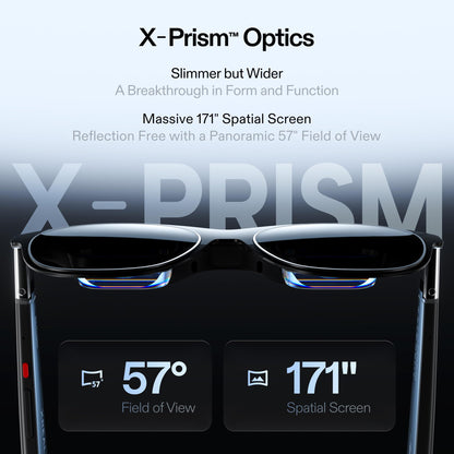 XREAL One Pro AR Glasses with X1 Chip, Native 3 DoF, X-Prism Optics, Real 3D, 57°FOV 171" 120Hz FHD Display, XR Glasses for iPhone 17/16, Steam Deck, ROG, Mac, PC, Android & iOS M (IPD 57-66mm)