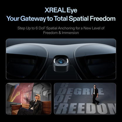 XREAL One Pro AR Glasses with X1 Chip, Native 3 DoF, X-Prism Optics, Real 3D, 57°FOV 171" 120Hz FHD Display, XR Glasses for iPhone 17/16, Steam Deck, ROG, Mac, PC, Android & iOS M (IPD 57-66mm)
