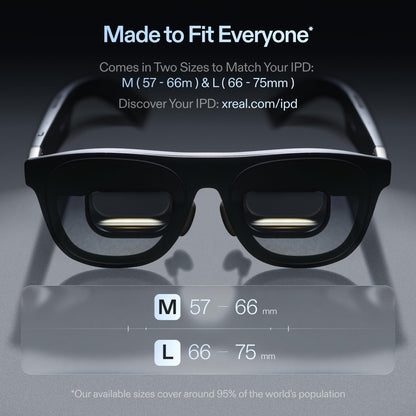 XREAL One Pro AR Glasses with X1 Chip, Native 3 DoF, X-Prism Optics, Real 3D, 57°FOV 171" 120Hz FHD Display, XR Glasses for iPhone 17/16, Steam Deck, ROG, Mac, PC, Android & iOS M (IPD 57-66mm)