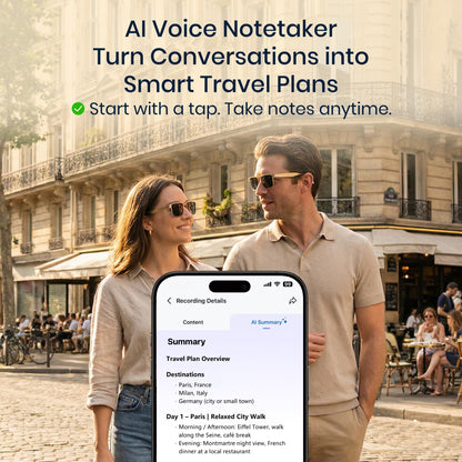 AI Smart Glasses — Real-Time Translation, Meeting Transcription & 48H Battery (No Camera, Privacy-First)