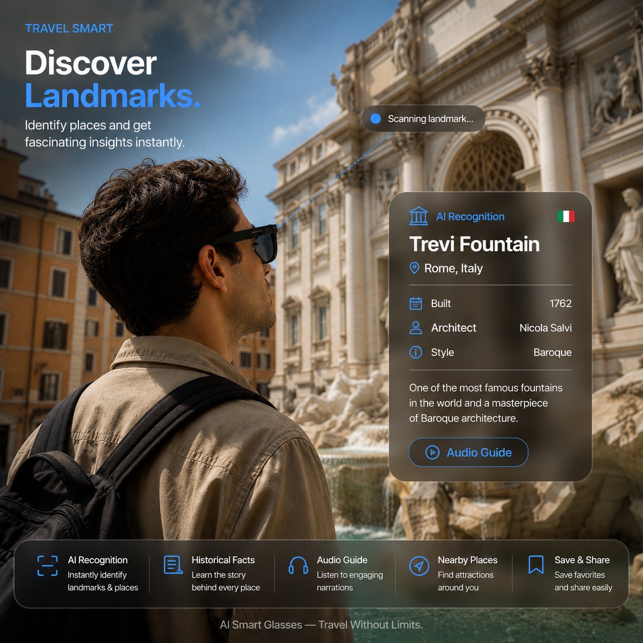 AI Smart Glasses – 4K Camera, Live Translation & AR Navigation